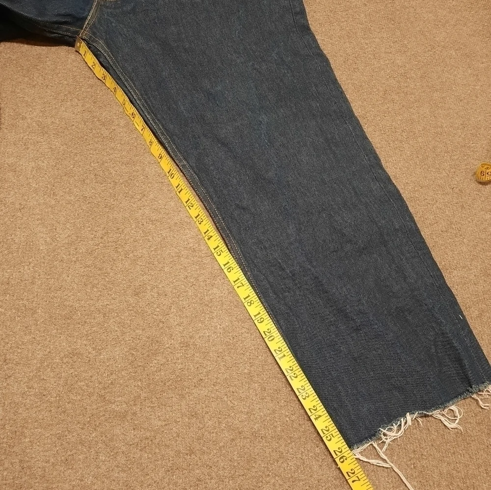 LEVI'S Original 501 Straight Leg Hidden Button Fly Mens Jeans (42 x 32) Blue